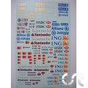 Planche décalque: ING, HSBC, SANTANDER...